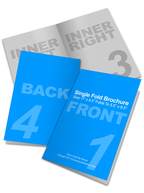 2 Panel 8.5 x 11 Brochure Mockup