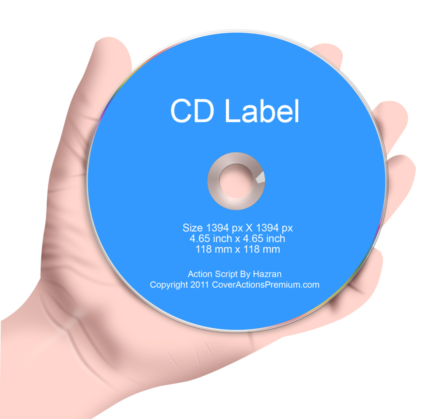 Hand Holding CD mockup action script