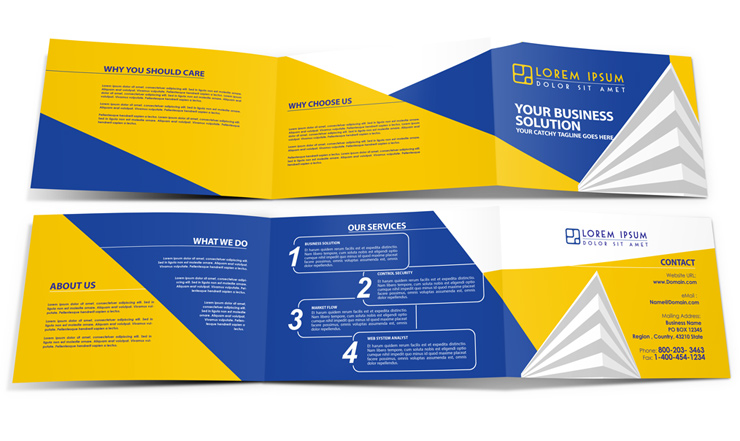 Horizontal 6pp A5 Z-Fold Brochure Mockup