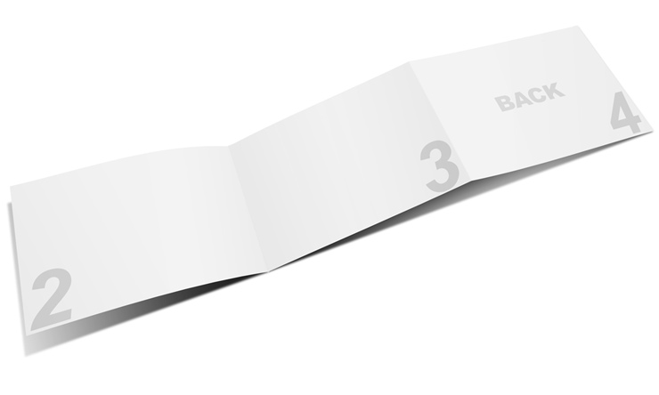 Landscape 6pp A5 Z-Fold Brochure Mockup