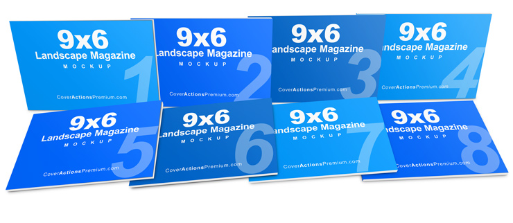  peak カタログ 2016年-2021年 6冊セット 12 Landscape Magazines Mockup -9×6 | Cover Actions Premium