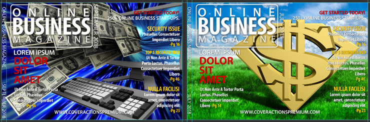 Download 12 Landscape Magazines Mockup -9×6 | Cover Actions Premium | Mockup PSD Template