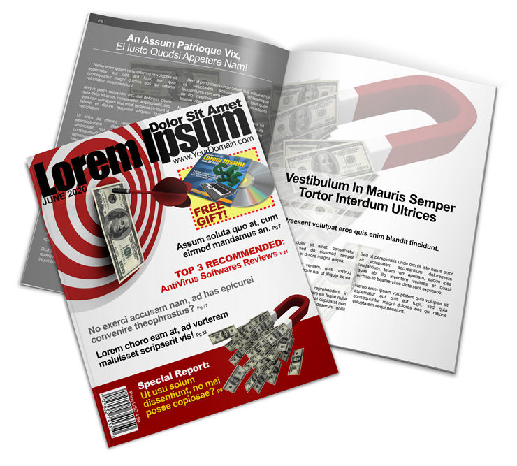 Open Magazine Template -8.5 x 11