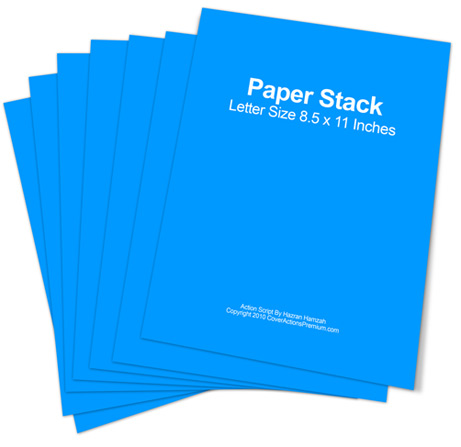 8.5 x 11 letterhead stack mockup action script