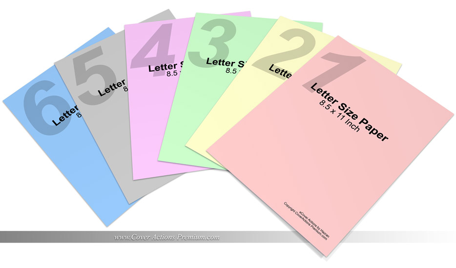8.5 x 11 paper stack mockup