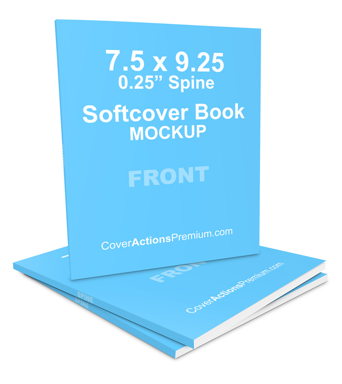 Slim Softcover Book Mockup- 7.5 x 9.25