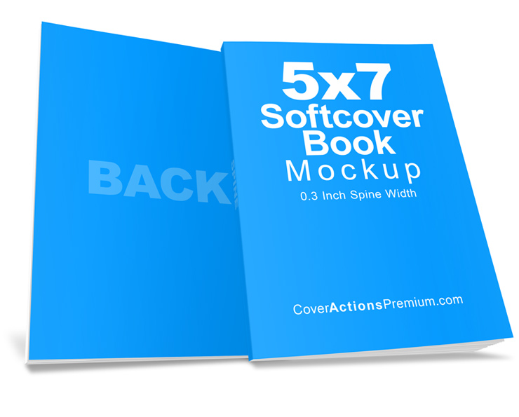 Slim 5x7 Paperback Book Mockup
