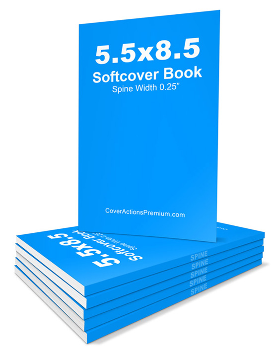 Slim Softcover Book Stack Mockup -5.5 x 8.5