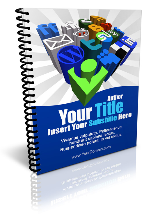 8.5x11 Spiral Bound Book Mockup Cover Template