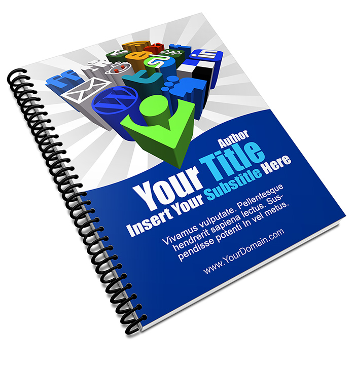 8.5x11 Spiral Bound Book Mockup Cover Template