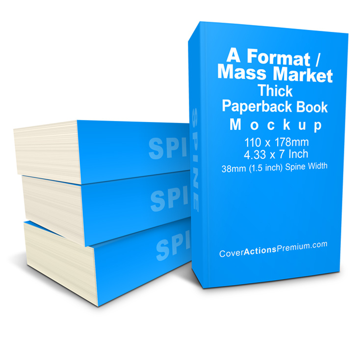 Thick Mass Market Paperback Book Mockup