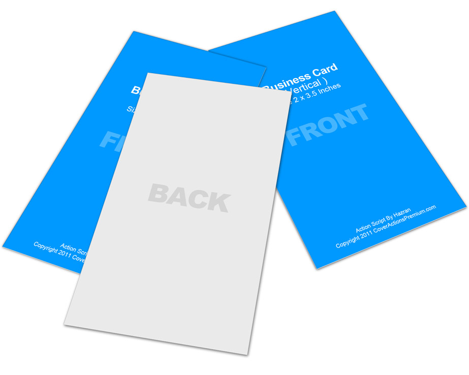 vertical business card mock up