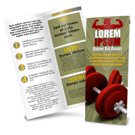 Vertical Bi-Fold Brochure Mockup Cover Actions