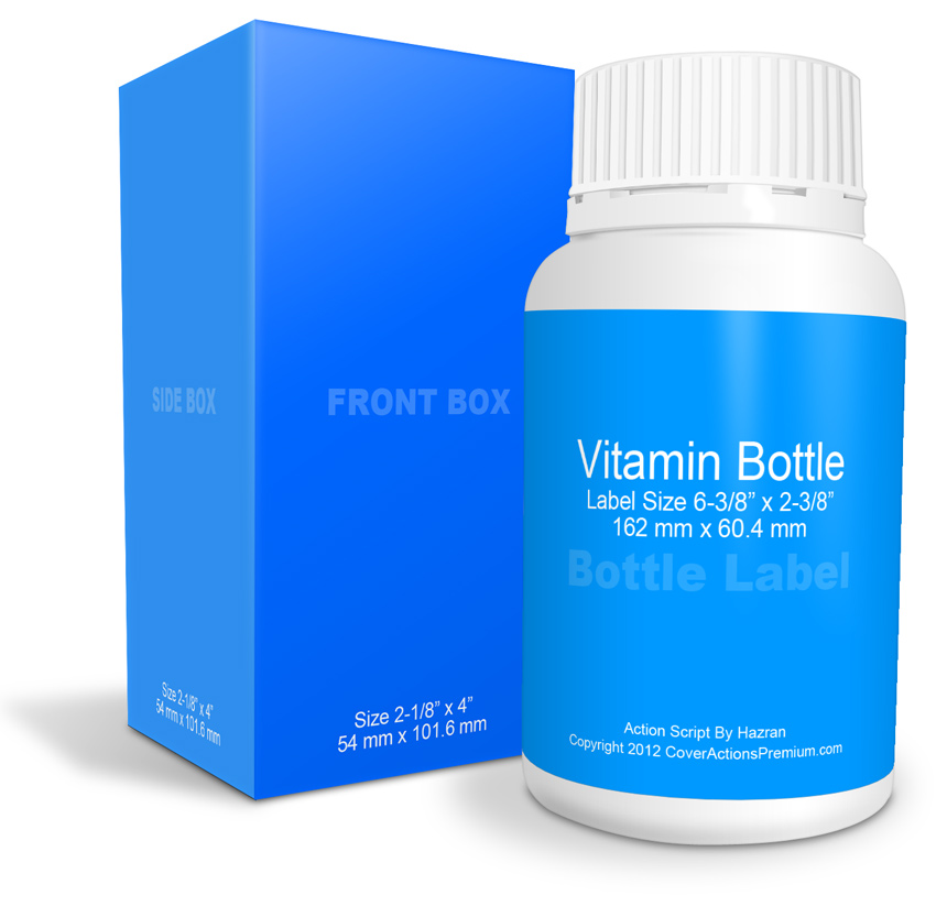 pills bottle with box mockup