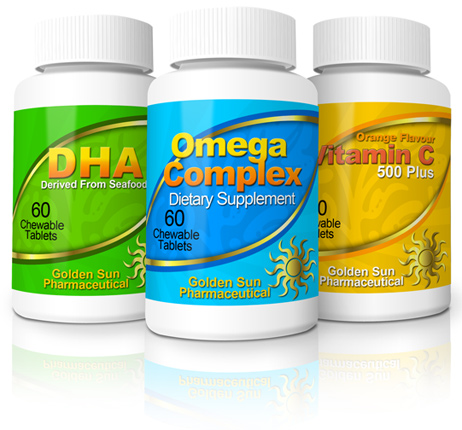 3 vitamin bottle Mockup