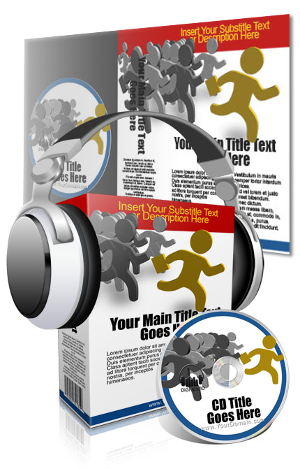 box wearing headset mockup