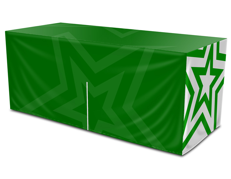 Event Table Cloth Mockup Template -Fitted 6 ft 4-sided zipperback