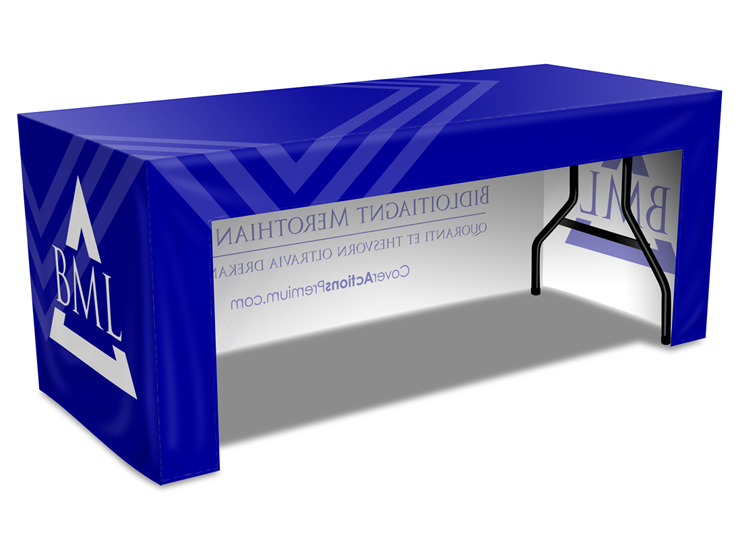 Fitted Table Cloth Mockup Template -Zipper back 6 ft 3-sided
