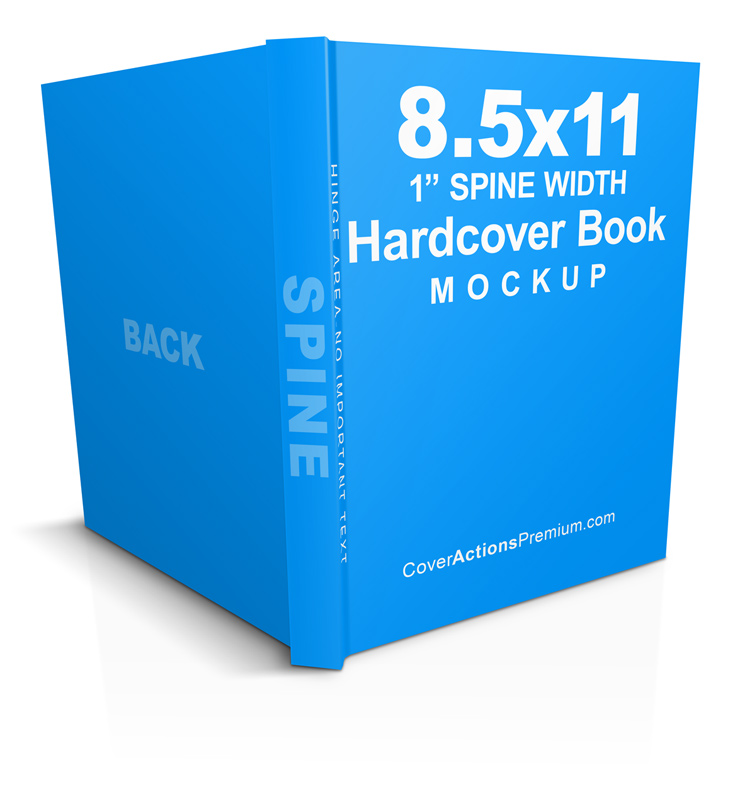 Open Hardback Book Mockup -8.5x11