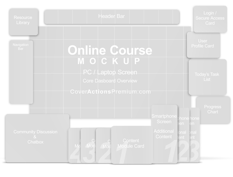online course mockup