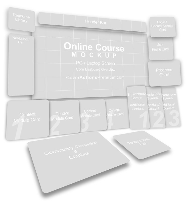online course mockup