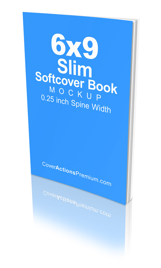 Slim paperback Book Mockup -6x9