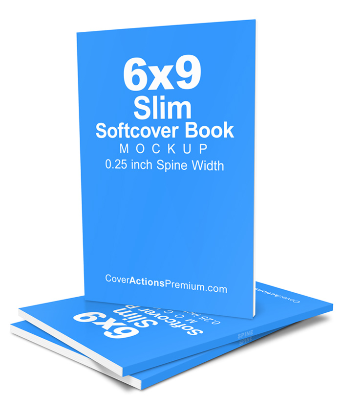 Slim paperback Book Mockup 6x9