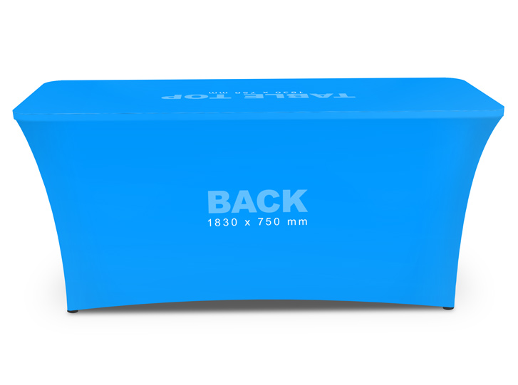 6ft spandex table cloth mockup closed back