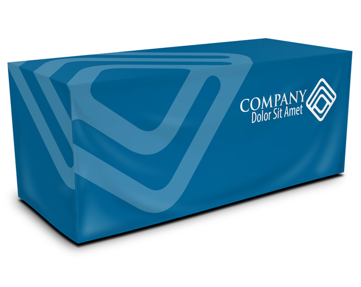 Event Table Cloth Mockup Template -Fitted 6 ft 4-sided