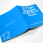 12 Page Square Booklet Photoshop Action Mockup Set, PSD Template PT.2