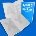 Open Booklet Mockup -5.5 x 8.5 