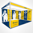 Shell scheme booth mockup 5x3