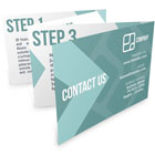 4 Panel Horizontal A6 Accordion Fold Brochure Mockup