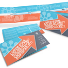 DL Horizontal Tri Fold Brochure Mockup