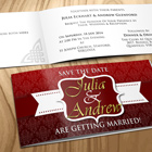 DL Landscape Half Fold Card Photoshop Action Mockup, PSD Template