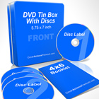 DVD Tin Box with 4 CDs Combo Shot Photoshop Action Mockup