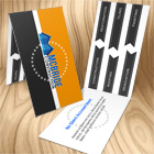 Landscape Foldover Business card Mock Up- 3.5x2in