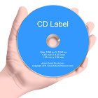 Hand Holding CD and CD-ROM Photoshop Action Mockup and Template