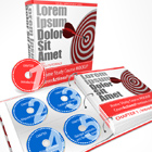 Home Study Course (Ring Binders, CD, Transcript Books) Photoshop Action Mockup, PSD Template