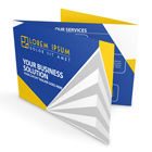 Horizontal A5 Tri Fold Brochure Mockup