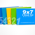 5 Horizontal Book Mockup -9x7