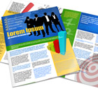 Tabloid size 17 x 11  inches folds to LTR 8.5 x 11 inches brochure mock up