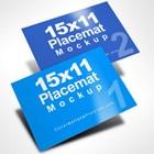 15 x 11 Placemat Photoshop Action Mockup, PSD Template