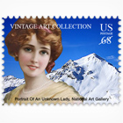 Horizontal Postage Stamp Photoshop Action Mockup PLUS PSD Template