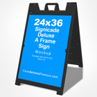 Signicade A Frame Sign Photoshop Action Mockup Set