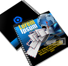 Square Spiral Bind Book Mockup Cover Actions
