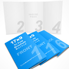 17x9 Tri Fold Brochure Photoshop Action Mockup Set, PLUS PSD Templates