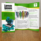 8.5x11 Tri Fold Brochure Photoshop Action Mockup and Template v1