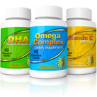 3 Vitamin Bottles Photoshop Action Mockup and Template