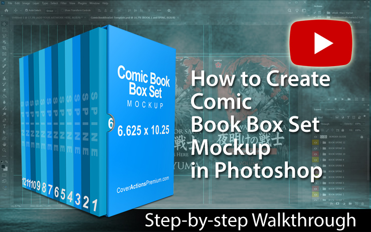 How to Create Comic Book Book Box Set Mockup Using a Photoshop Action